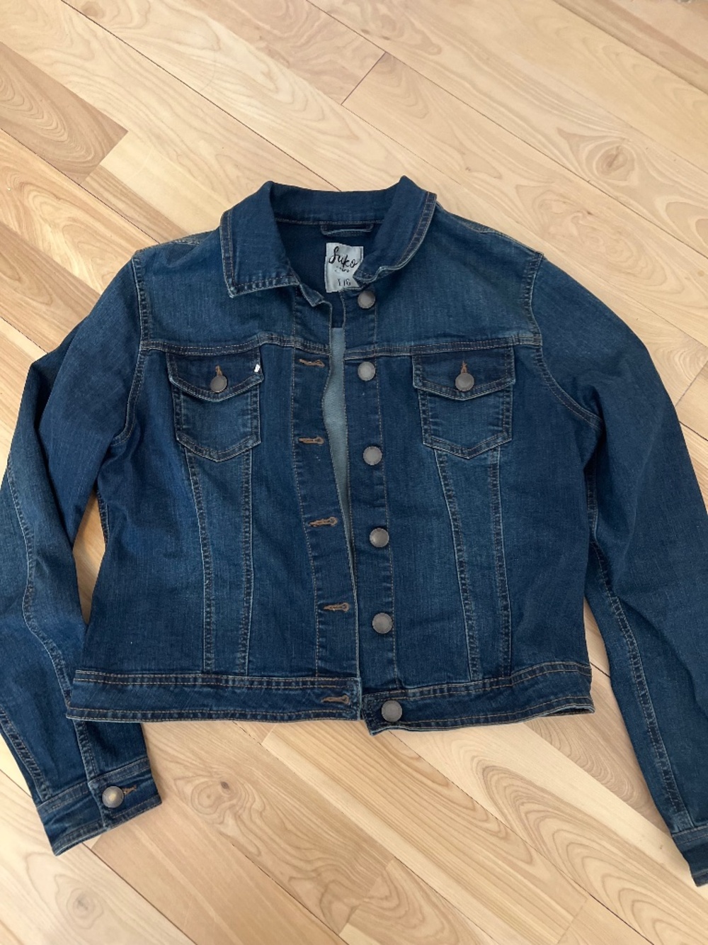 Women's Dark Blue Denim Jean Jacket